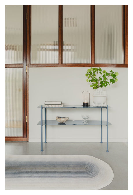 River Console bord med. hylla, L - Ocean Blue 