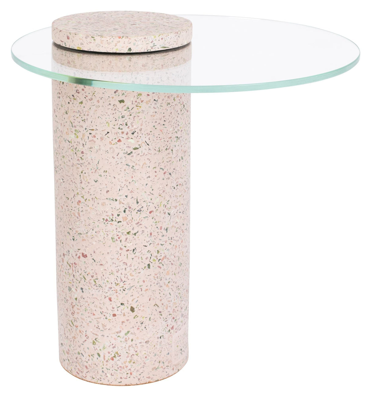 Zuiver Rosalina sidobord - rosa terrazzo, Ø40