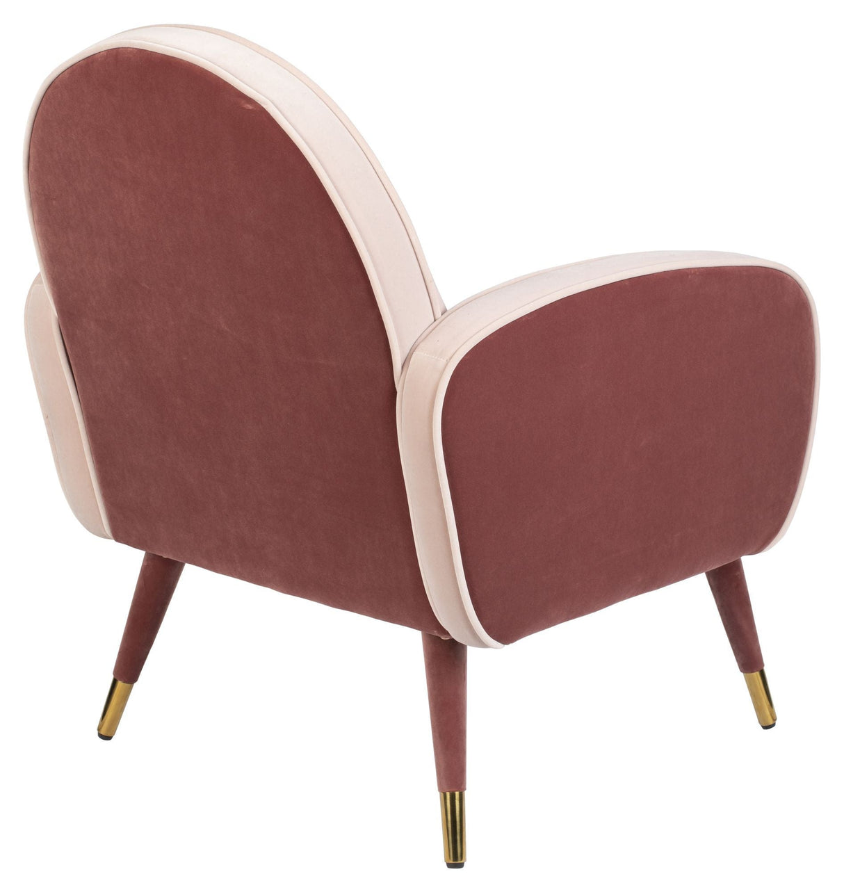 Zuiver Sam Lounge -stol - Velor Pink/White