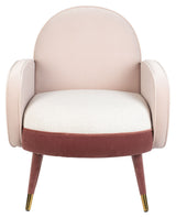 Zuiver Sam Lounge -stol - Velor Pink/White