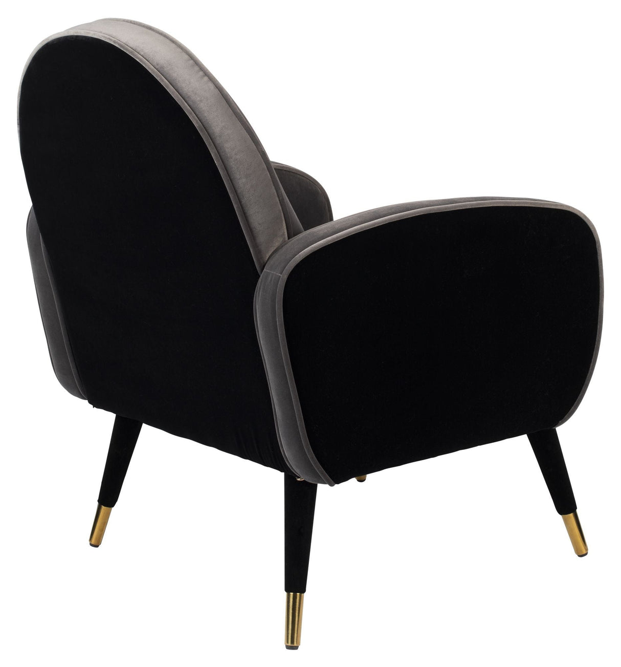 Zuiver Sam Lounge Chair - Velor Black/Gray