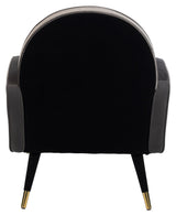 Zuiver Sam Lounge Chair - Velor Black/Gray