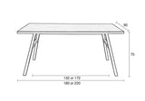 Zuiver Seth Dining Tabell 180x90 - Svart