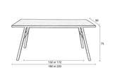 Zuiver Seth Dining Tabell 180x90 - Svart/natur