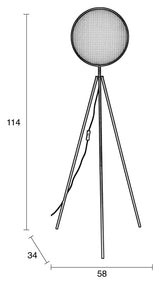 Zuiver Sien golvlampa - svart/rotting