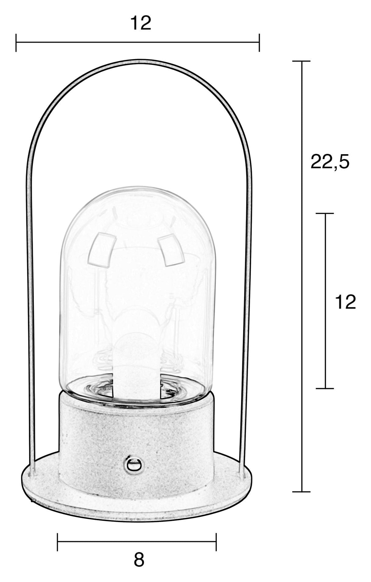 Smarty bordslampa med klart glas