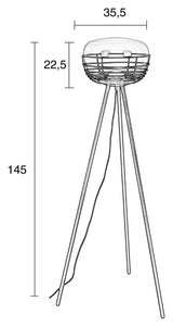 Zuiver Smokey golvlampa - rökt glas