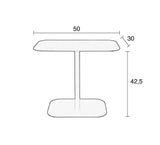 Zuiver Snow Side Tabell 50x30 - Svart