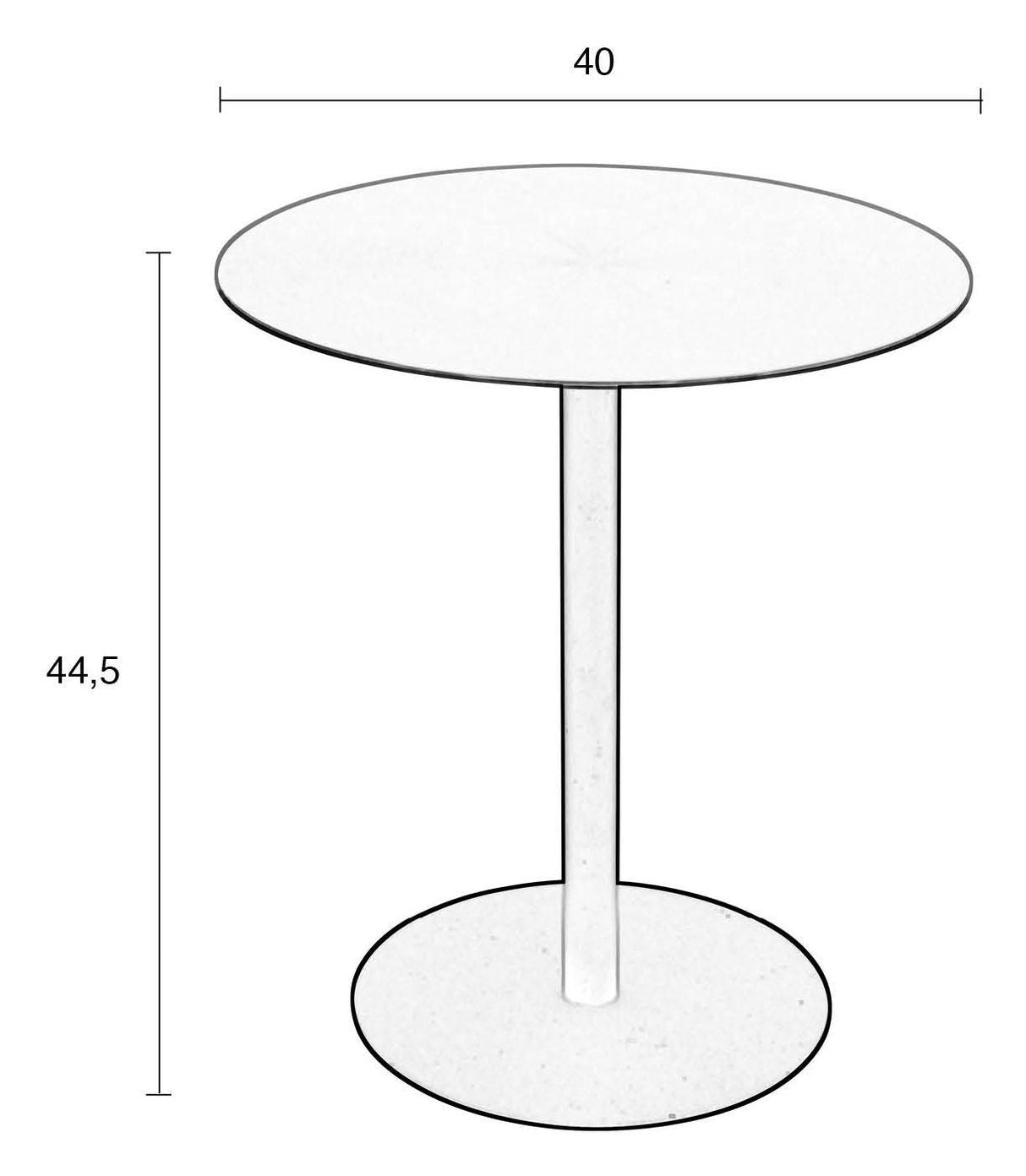 Zuiver Snow Side Table - Borstad mässing, Ø40