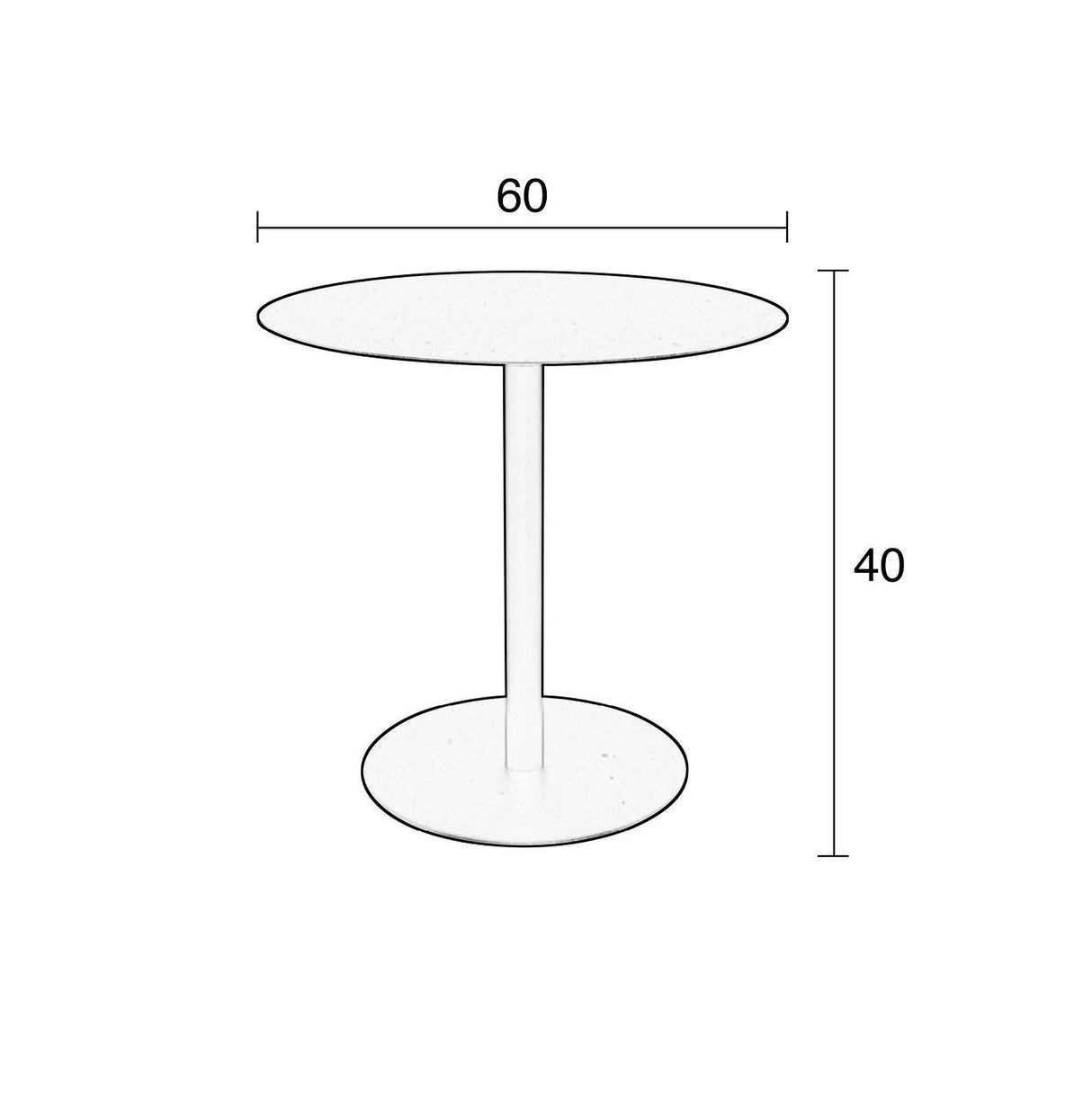 Zuiver Snow Side Table M Ø60 - Svart