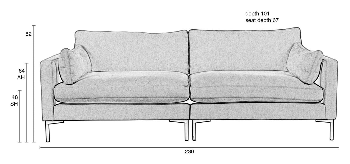 Zuiver Summer 3-Pers. Soffa - latte