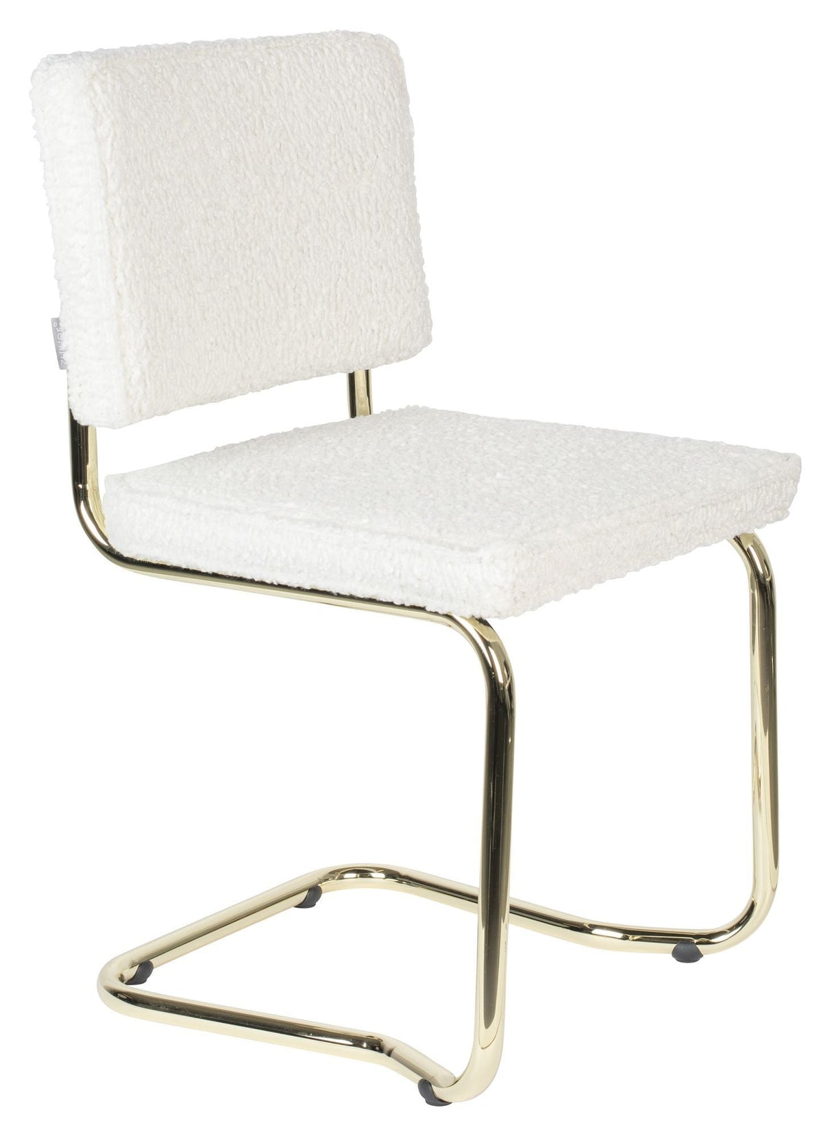 Zuiver Teddy Kink Dining Chair - White Plush