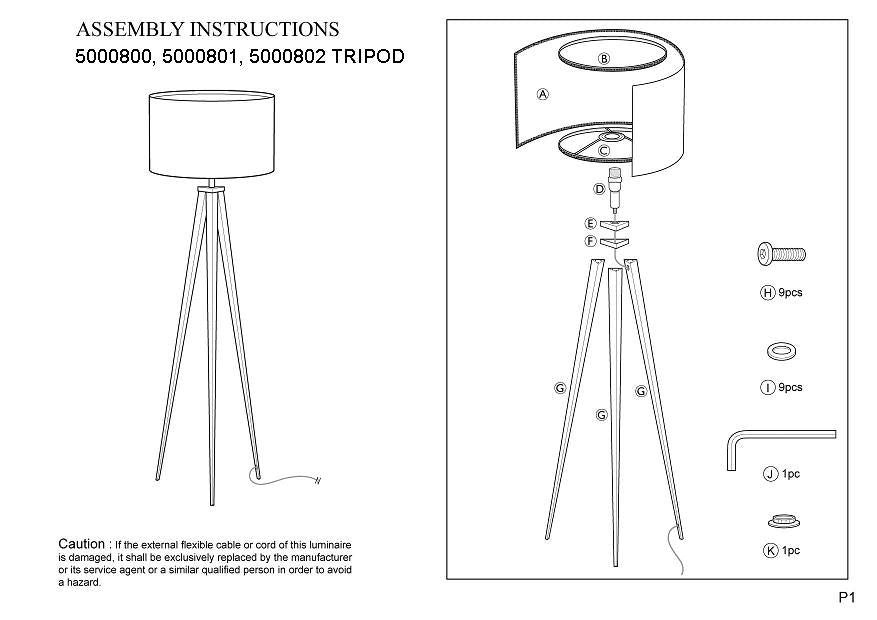 Zuiver Tripod Golv Lamp - White