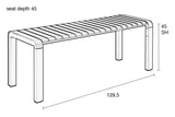 Zuiver Vondel Garden Bench - Svart, 129,5x45