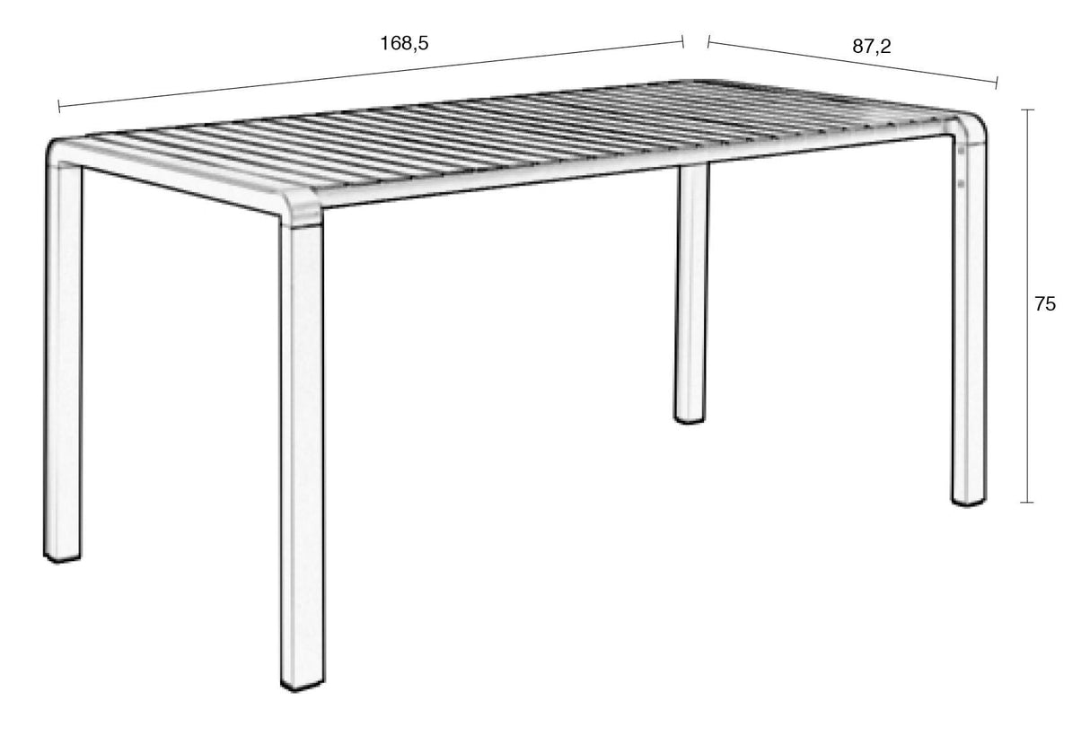 Zuiver Vondel Garden Table - Green, 168,5x87