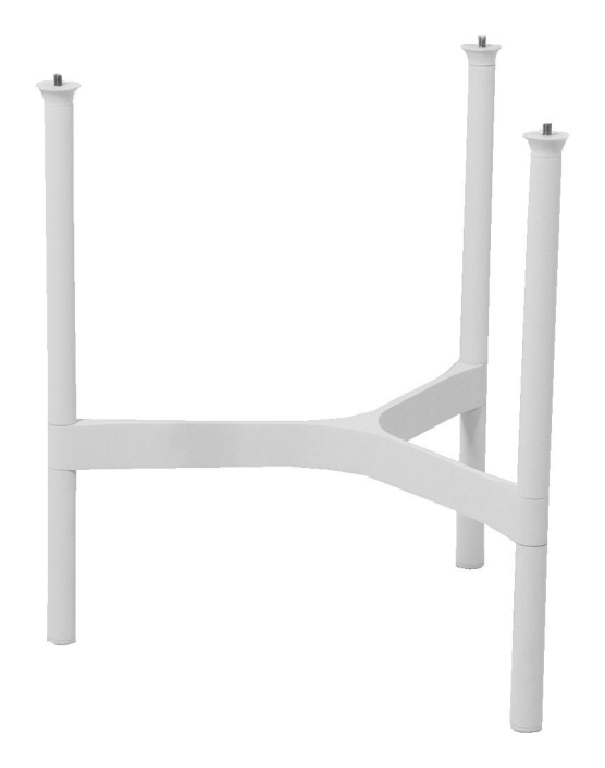 cane-line-twist-bordsstativ-liten-vit-aluminium