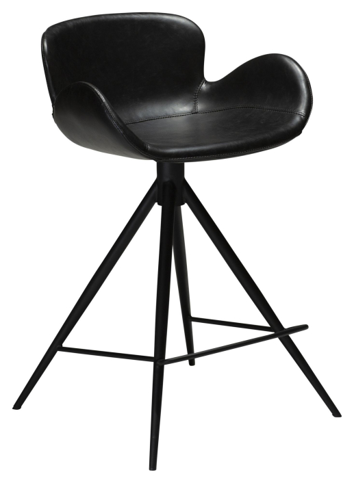 danform-gaia-counter-stool-vintage-svarta-konstlader-svarta-ben