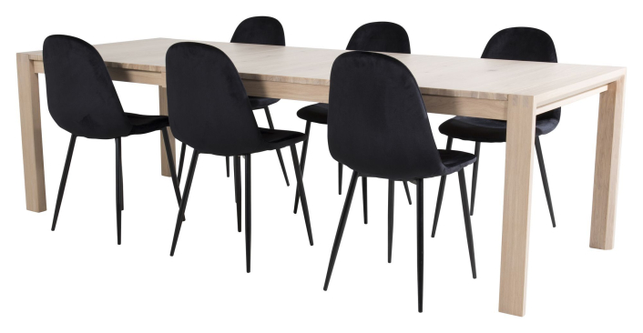 sleek-matbord-med-ilaggsskiva-med-6-polar-stolar-svart-velour