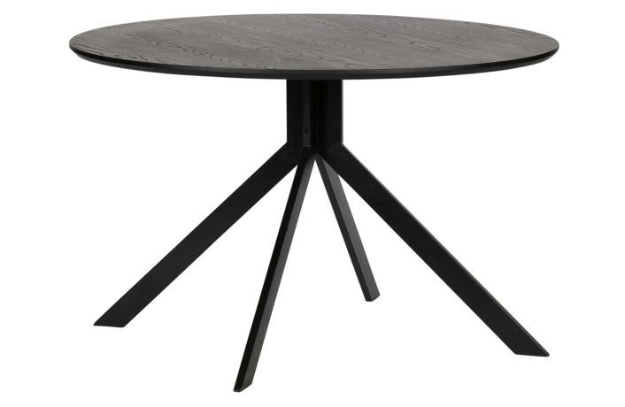 woood-bruno-matbord-o120-matt-svart