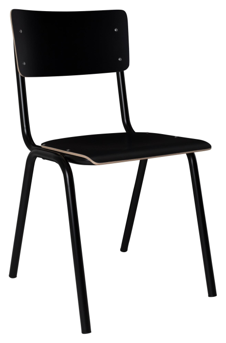 zuiver-back-to-school-stapelbar-stol-svart