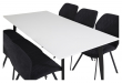 Polar Matbord med 6 Gemma-stolar, Svart