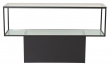 Maglehem Soffbord med glashylla - Svarta metallben, 130x35
